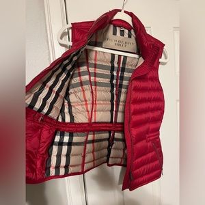 Red Burberry Brit Puffer Vest - Small (SP)